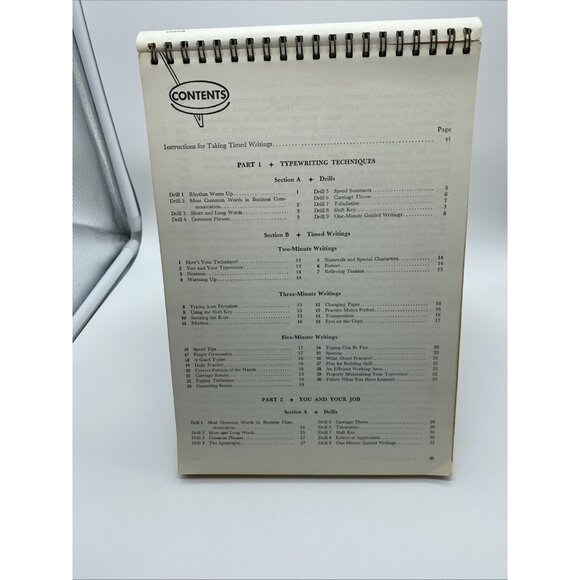 1961 Typewriting Timed Writings with Selected Drills 101 2nd Edition Thompson - Picture 6 of 16